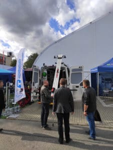 Targi Energetab 2019 Bielsko-Biała zabudowa użytkowa samochodu mocowanie drabiny dachowej Pronar bott